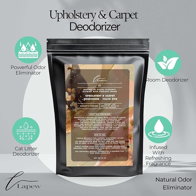 Sì Carpet Freshener Powder Value Size 36 oz | Powerful Odor Eliminator for Home | Upholstery Deodorizer | Carpet Deodorizer | Cat Litter Box | Sì Armani Fragrance