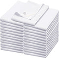 Flour Sack Towels| TeaTowel for Crafts| Kitchen Dish Cotton Blank Towel for Embroidery|Baking Bread Proofing Linen Cover| Thick Absorbent Quick Dry| 24 Pack 28"x28" White