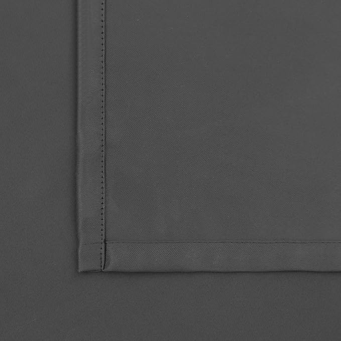BGment Pocket Bedroom Curtains 63 Inch Long Dark Grey, Room Darkening Thermal Insulated Blackout Drapes for Living Room Privacy Light Blocking Blinds, 52 x 63 Inch, 2 Panels