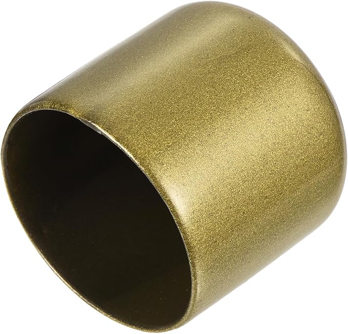 uxcell 20pcs Rubber End Caps 31mm ID Vinyl Round Tube Bolt Cap Cover Thread Protectors Gold