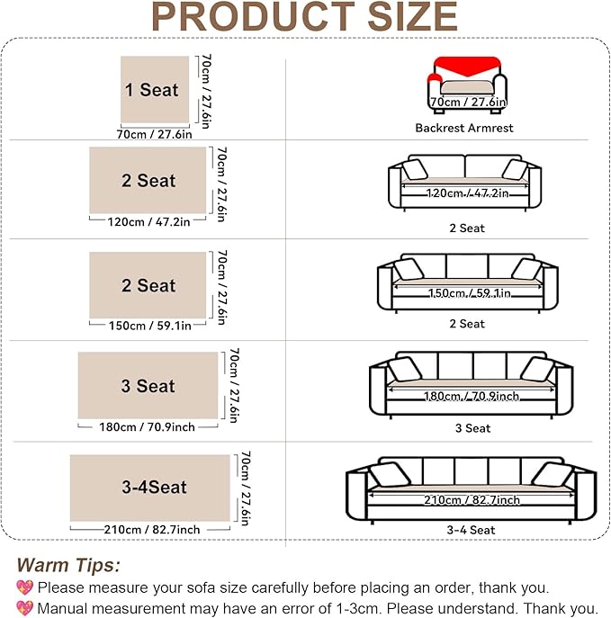 OTOB Couch Covers for 3 Cushion Couch Sofa Pet Friendly, Washable & Non Slip Geometric Jacquard Modern Plush Fuzzy Sofa Slipcovers Protector, All Season Soft Pet Couch Cover (White, 27.6"x82.7")