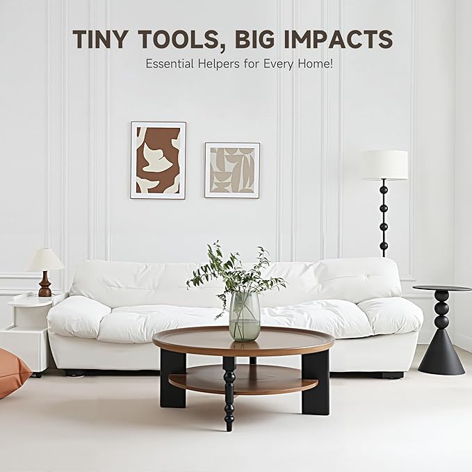 CO-Z 8pcs Felt Furniture Sliders for Hardwood Floors, 4 3/4 in Reusable Furniture Pads, Heavy Furniture Movers Sliders for Hard Surfaces, Thick Moving Pads Floor Protectors for Vinyl Tile Floors