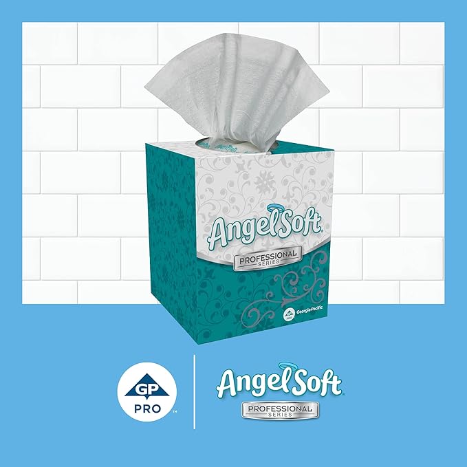 Angel Soft Professional Series 2-Ply Facial Tissue (46580), 96 Sheets, 36 Boxes, Bulk Pack, Ideal for Bathrooms, Meeting Rooms, Reception Areas