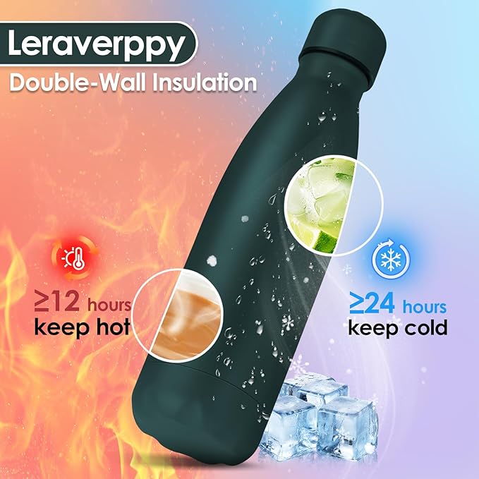 25oz Cola-Bottle Shaped Stainless Steel Leak-proof Water Bottle,Double Wall Vacuum Insulated Metal,Travel Mug For Sports Indoors & Outdoors,BPA-Free Kids Flasks,Army Green(1 Pack)