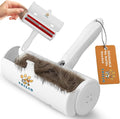 Pet Hair Remover and Reusable Lint Roller – Durable Cat and Dog Hair Remover for Furniture, Couch, Carpet, Clothing, Car Seat & Bedding – Portable Multi-Surface Fur Removal Tool(White)