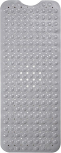 ENKOSI Large Non Slip Bathtub & Shower Mat - Extra Long 40 x 16 Inch, Anti Slip Bathmats for Bathroom Tub (40x16 Grey 1-Pack)