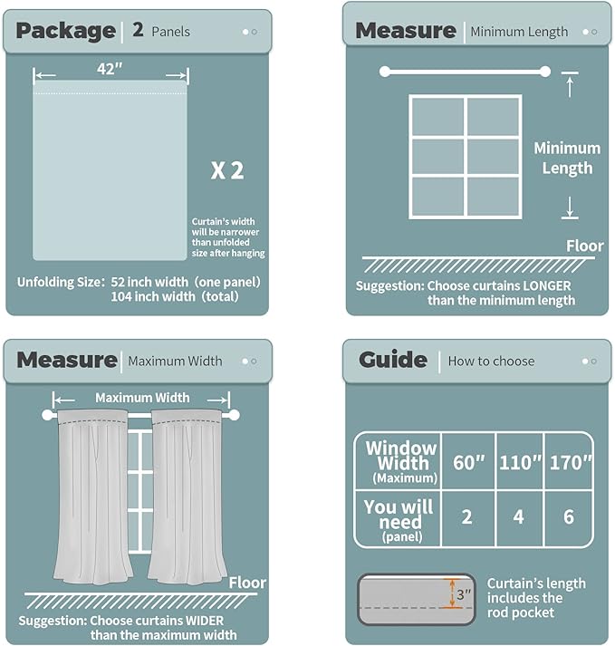 BGment Rod Pocket Blackout Curtains for Bedroom - Thermal Insulated Room Darkening Curtain for Living Room, Light Camel, 42 x 54 Inch, 2 Panels