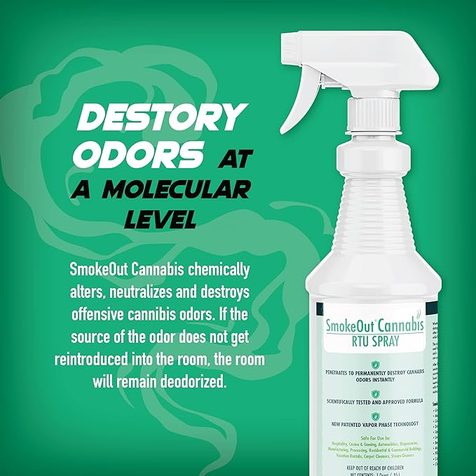 SmokeOut - Commercial Strength Odor Eliminator - Neutralizer, Deodorizer, Odor Remover (32 ounce)