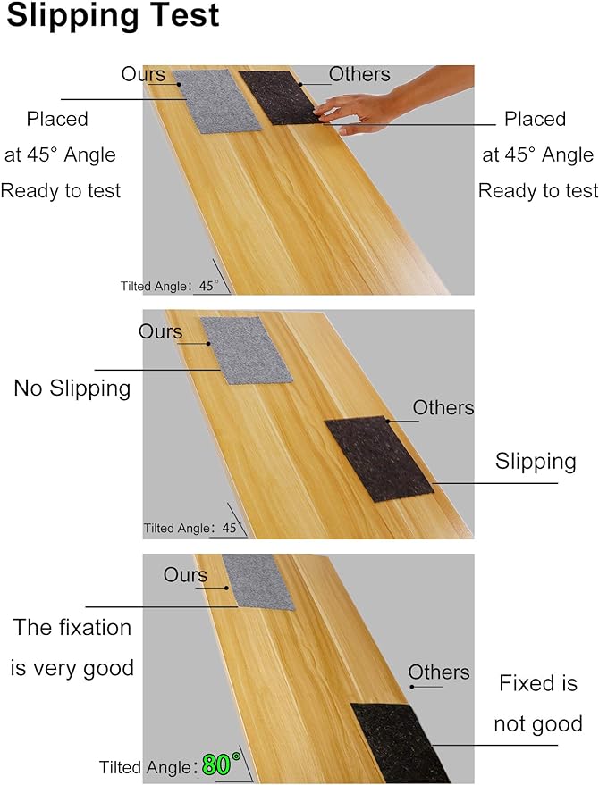 Non Slip Rug Pad Grippers - Round 4x4, 1/8" Thick, (Felt + Rubber) Double Layers Area Carpet Mat Tap, Provides Protection and Cushioning for Hardwood or Tile Floors