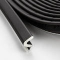 Weather Stripping Door Seal Strip - Soundproof Q-Shaped Foam for Exterior Door Frame, Large Gap Seal, Noise Cancelling, Easy to Install (Black, 30FT)