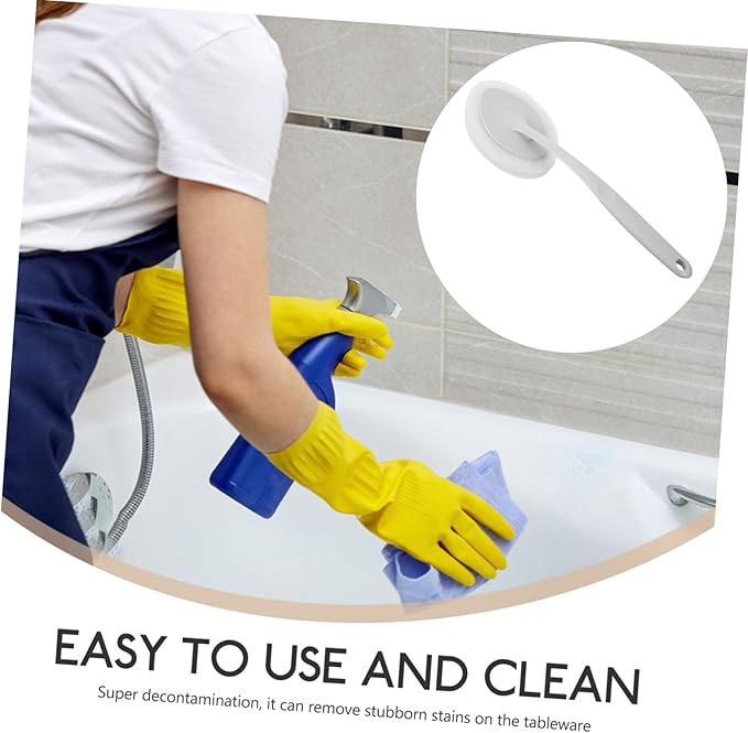Sponge Brush Cleaning Tool for Bathroom Kitchen Durable Descaling Scrubber Lightweight Portable Suitable for Home Restaurant Hotel Use Gray