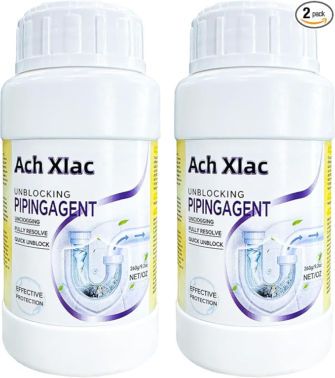 Drain Cleaner, 2PCS Sink Drain Clog Remover, Unclog Shower Drains, Pipe unblocking for toilets, Tubs, Shower or Sink Drains, Unclogs and Hair 18.4oz
