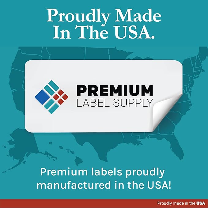 Premium Label Supply White Sticker Bottle Labels – 3" x 1.5" – Laser/Inkjet Compatible – (14 per Sheet), 25 Sheets – 350 Total Adhesive Labels
