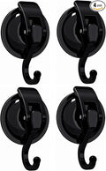 Wreath Cup Hook, Easy to Install and Remove, No Hole Punched,Black- Plated Plished Super Suction Hanger for Kitchen，Bathroom and Restroom,4Pack