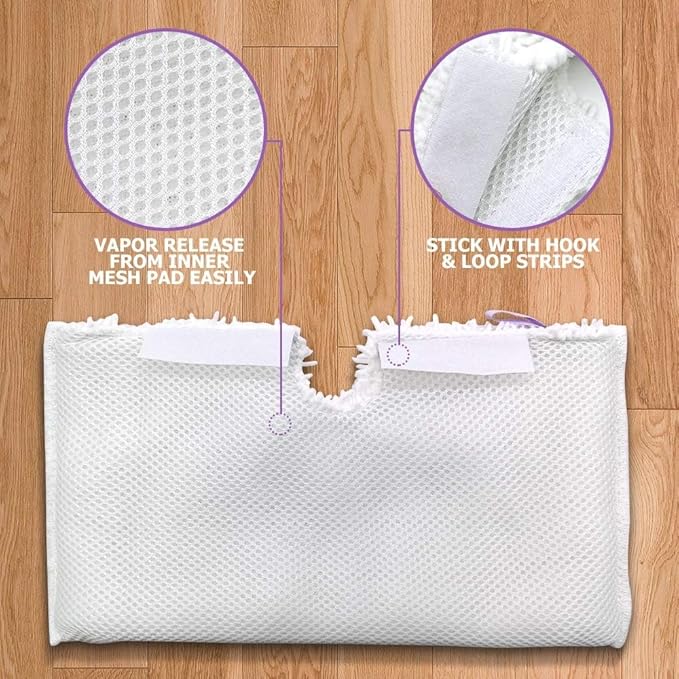 Replacement Steam Mop Pads for Shark Steam Mop Pads Compatible with S3500 Series S3501 S3601 S3550 S3901 S3801 SE450 S3801CO S3601D Steam Pocket Mop (2- Pack)
