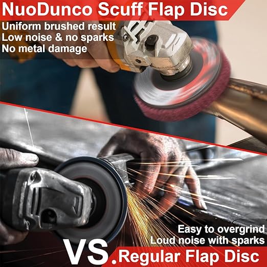 10Pcs 320 & 600 Grit Scour Flap Disc 4 1/2 Inch Angle Grinder Attachment for Metal & Wood Scouring Pad Polishing Sanding Disc Paint Rust Remover Wheel