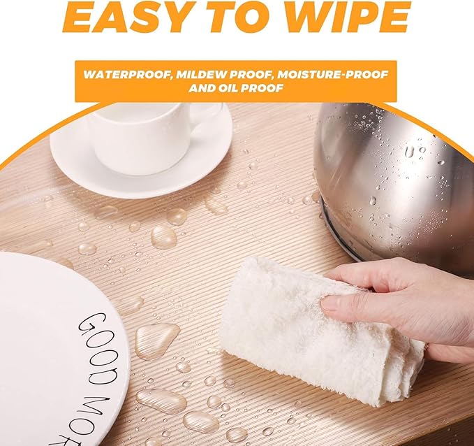 Glotoch Shelf and Drawer Liner for Kitchen Cabinet,12in x 30FT Non-Adhesive Cabinet Liners for Shelves Non Slip Waterproof Contact Paper for Cabinets Pantry Fridge EVA Wire Shelf Liner,Clear