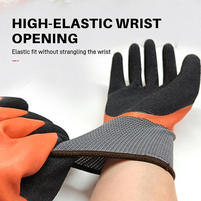 Electrical Insulated Gloves, 500V High Voltage Resistance Electrician Safety Gloves, Rubber Non Slip Work Gloves (500V|double insulated, Large)