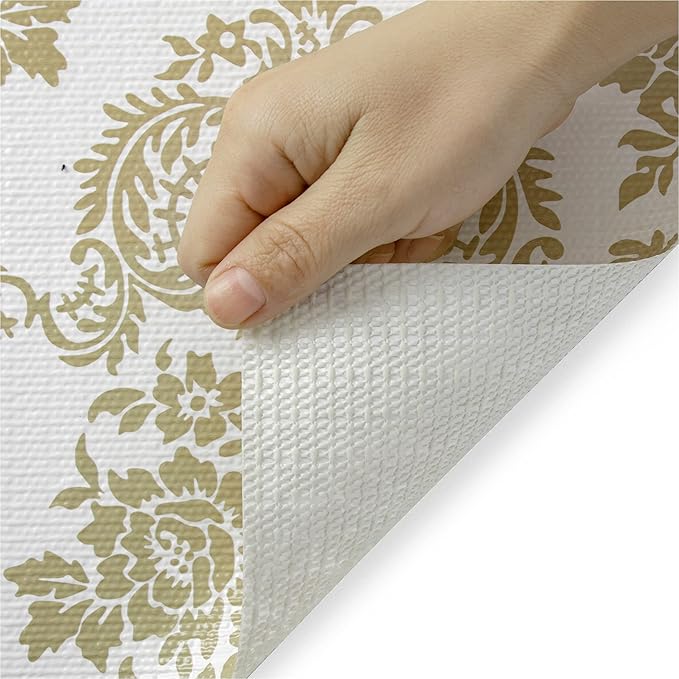Shelf Liner 18" W x 96" L Cabinet Liners Non Adhesive, Drawer Liners Non Slip Kitchen Mat Waterproof Oil-Proof for Kitchen Cabinet, Shelves, Refrigerator, Storage, Easy to Trim