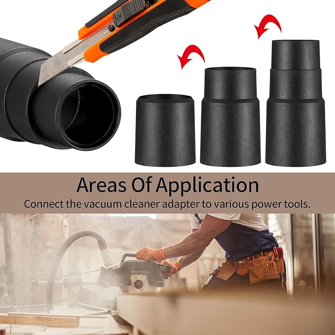 Universal Vacuum Hose Adapter Kit Reducer Attachment Set,Shop Vac Vacuum Hose Adapter 1 1/2 to 1 1/4 inch, 1 3/8 inch to 1 1/4 inch