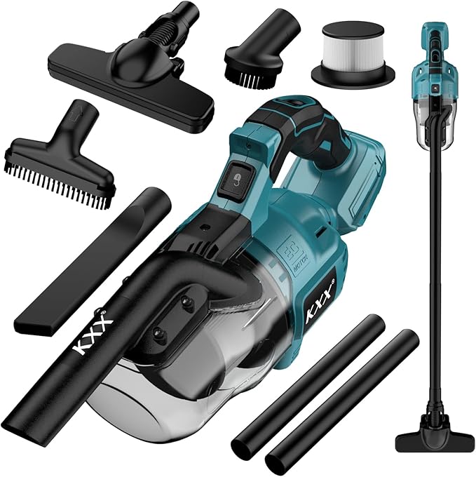 KXX Cordless Vacuum for makita 18V Battery, Handheld Electric Power Vacuum Cleaner for Hardwood Floor Carpet Pet Hair Car (No Battery)
