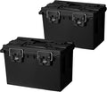 Sheffield 12773 XL Storage Bins With Lids, 2-Pack Stackable Storage Bins, Made in USA, Lockable and Water-Resistant Containers with Lids, Plastic Containers for Home, Classroom, and Dorm