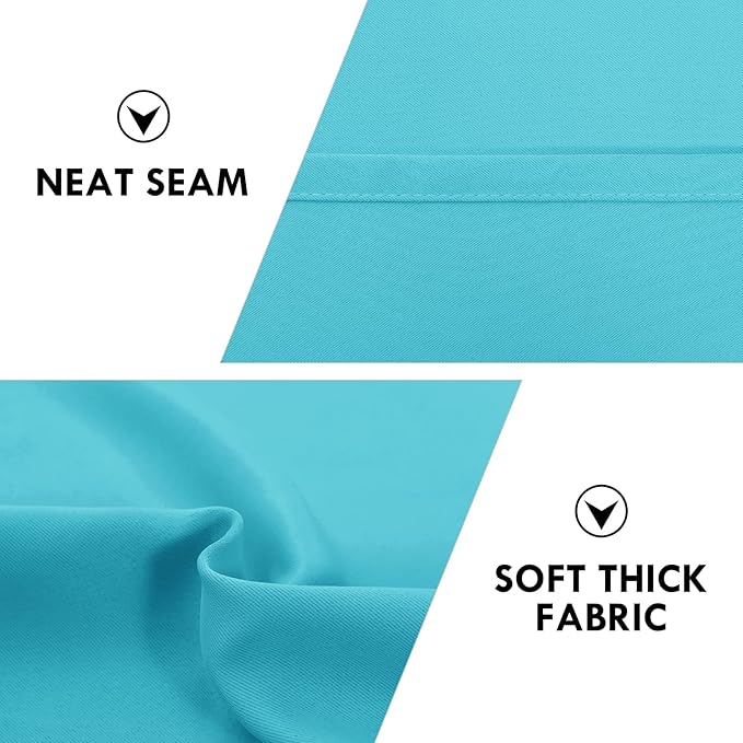 DWCN Insulated Blackout Curtains for Bedroom, Energy Saving Privacy Room Darkening Curtains for Living Room (W60 x L84 inch, Turquoise, Set of 2 Panels, Top of Rod Pocket)