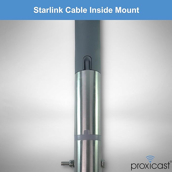Proxicast Starlink Antenna Adapter for J-Max Antenna Mounts - Stainless Steel Coupler for V2 Rectangular Starlink Satellite Dish Antenna (ANT-800-SA1)