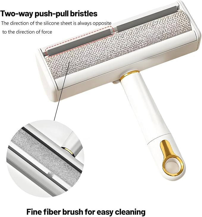 Pet Hair Remover Lint Roller - Washable Reusable, Static Adsorption for Cat Dog Hair Removal On Furniture, Sofas, Bedding, Carpets，Pet Hair Removal Tool，Dog Hair Remover，Lint Remover(White)