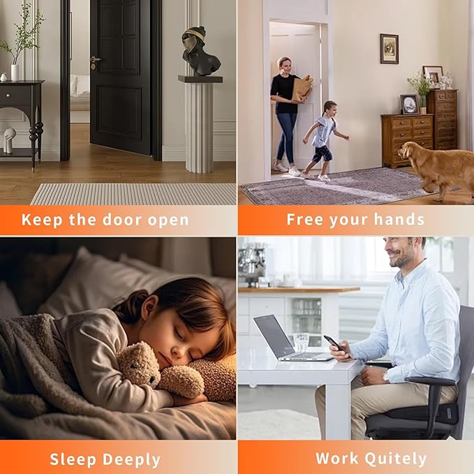 Bak Bo Magnetic Door Stoppers 2 Pack Bottom of Door Holder Keep Door Open No Drilling Magnet Floor Door Stop with Screws and Adhesive Antique Brass DS268AB-2