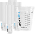 [100 Pack] NEW SIZE 12oz Graduated Mixing Cups - Durable PET, Clear Measurement Markings in oz, mL and cups - For Resin, Paint, Mixing and Crafts