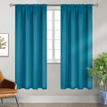 BGment Rod Pocket Blackout Curtains for Bedroom 72 Inches Long - Thermal Insulated Room Darkening Curtains for Living Room, Peacockblue, 42 x 72 Inch, 2 Panels