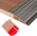 Floor Transition Strip Self Adhesive Vinyl Door Threshold for Doorways Carpet Edging Trim Overlap Edge Reducer for Laminate Floor, Carpet, Tile (Grayish Brown Wood Grain, 1/5" to 2/5", 3.3Ft)