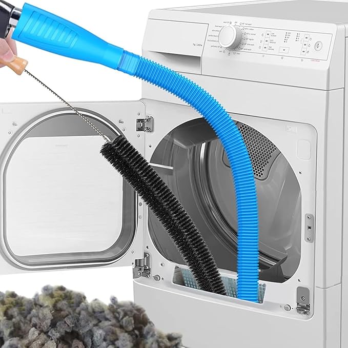 Universal Dryer Vent Cleaner Kit Compatible with All Vacuum Cleaner Include Vacuum Hose Attachment Accessories Brush Lint Brush,Dryer Vent Vacuum Hose with Gloves
