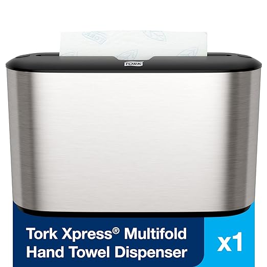 Tork Xpress Paper Towel Dispenser and Tork Multifold Hand Towel Natural H2