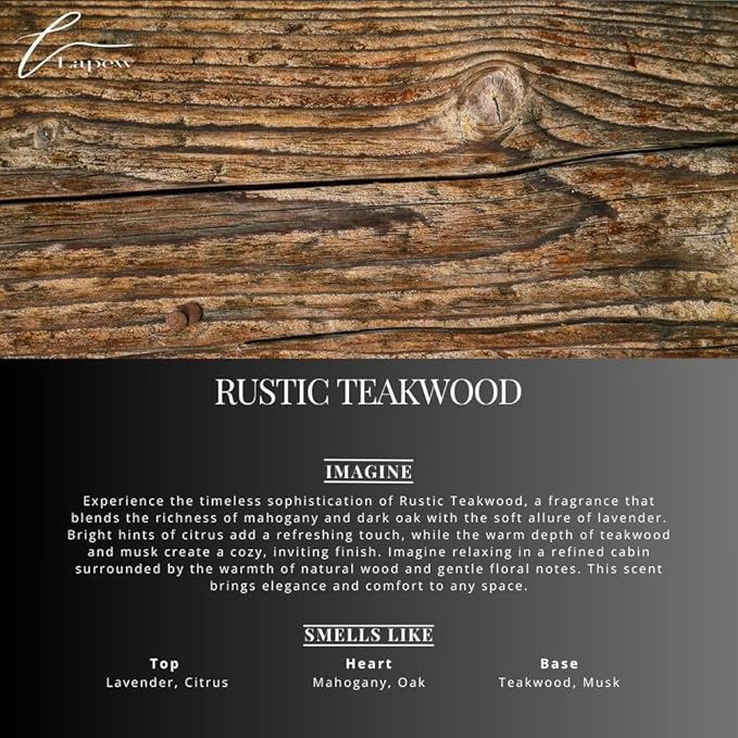 Rustic Teakwood Carpet Freshener Powder Refill 36 oz | Powerful Odor Eliminator for Home | Upholstery Deodorizer | Carpet Deodorizer | Pet Urine | Cat Litter Box | Mahogany Teakwood Fragrance