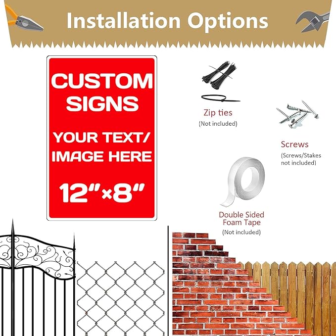 custom company signs,Aluminum Weatherproof Metal Sign Multiple Sizes Custom Personalized Text And picture Here,hazard sign,garden sign,custom door sign,Customised business signs