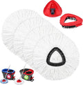 Mop Replacement Heads 4 Pcs & 1Scrub Brush & 1 Base Combo for Ocedar Easywring 1-Tank System,Microfiber Spin Mop Replacement Head,Machine Washable for Bathroom,Kitchen,Tub and Tile