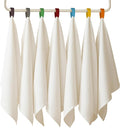7-Pack Flat Flour Sack Towels – 100% Cotton Kitchen Dish & Tea Towels for Crafting, Embroidery, Baking & Bread Proofing – Thick, Absorbent, Quick-Drying – White (18x28)