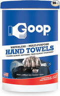 GOOP Multi-Purpose Waterless Hand Cleaner Towels - 90, 10" x 12" Towels