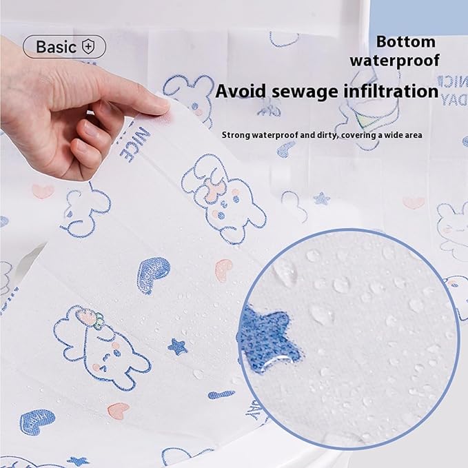 Disposable toilet seat cover,30 Pack of oversized waterproof toilet seat paper, suitable for children and adults, potty training, travel, public toilets, aircraft