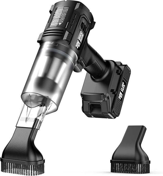 Handheld Vacuum Cleaner Cordless- 35000PA Strong Suction for Car & Home, Car Vacuum Portable Rechargeable Lightweight for Pet Hair with HEPA Filter, Quick Clean in Office/Desk/Couch (Black)
