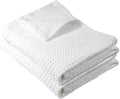 GILDEN TREE Waffle Hand Towels for Bathroom Quick Dry Towel Super Absorbent Thin 100% Cotton Hand Towels Lint Free, Hand Towels for Bathroom Set of 2, Classic Style (White)