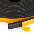 10 Feet Weather Stripping Door Seal, 1" Wide X 1/8" Thick Door Seal Strip High Density Foam Tape Adhesive Strip for Door Soundproofing,Window Insulation (1" x 1/8" x 10FT,Black)
