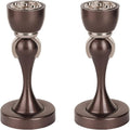 Magnetic Door Stop, Stainless Steel, Magnetic Door Catch, Door Holder, Door Stops, Wall Mounted, Floor Mounted, Door Banging Prevention (Large x 2pack, Brown)