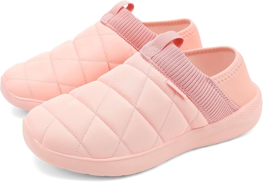KUBUA Slippers for Men and Womens Indoor House Shoes Plush Slip on Outdoor Garden Loafers