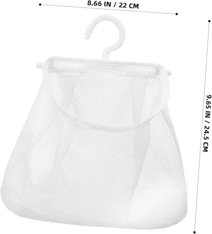 Cabilock 5pcs Mesh Hanging Bag Hanging Clothes Travel White Polyester Fruit