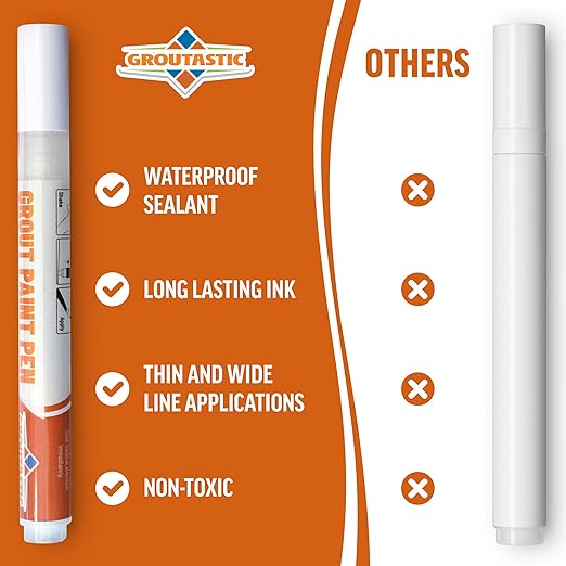 Multi-Surface Cleaning With Grout Paint Pen White - Deep Clean, Restore and Maintain with this Bundle-Bathroom Walls, Kitchen Tile & Shower Grout & Floor Cleaning - 1 Quart