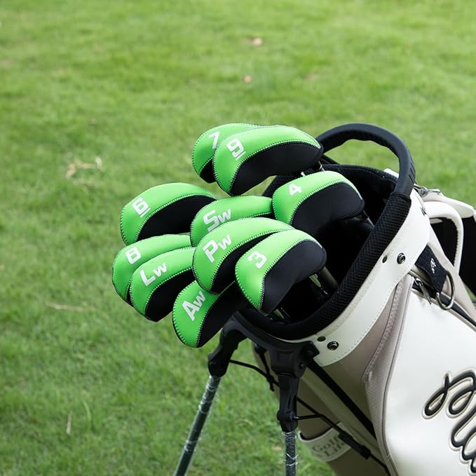 Golf Iron Covers for Golf Clubs Neoprene Golf Iron Cover Set 11pcs/10pcs Golf Iron Headcovers Golf Club Head Covers Fit All Brands