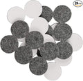 SoftTouch 1 1/2" Round Heavy Duty Felt Furniture Pads - Move Effortlessly & Protect Surfaces Floors, Gray (24 Pack),Grey